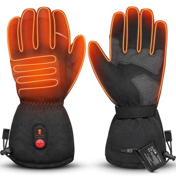 WINGLEOV heated work glove front view with durable grip for outdoor tasks