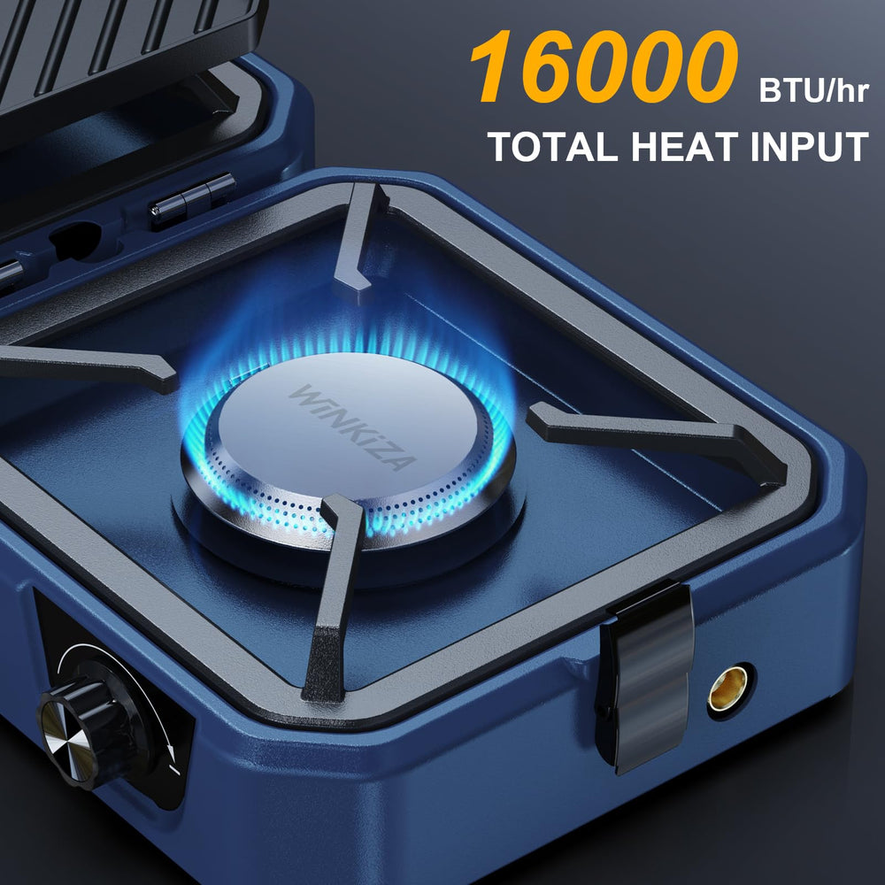 WINKIZA push-button piezo ignition lights burners quickly in any outdoor setting.