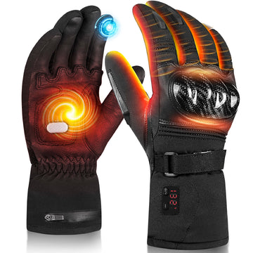Winna heated motorcycle gloves front view showing warm, comfortable ride-ready fit.