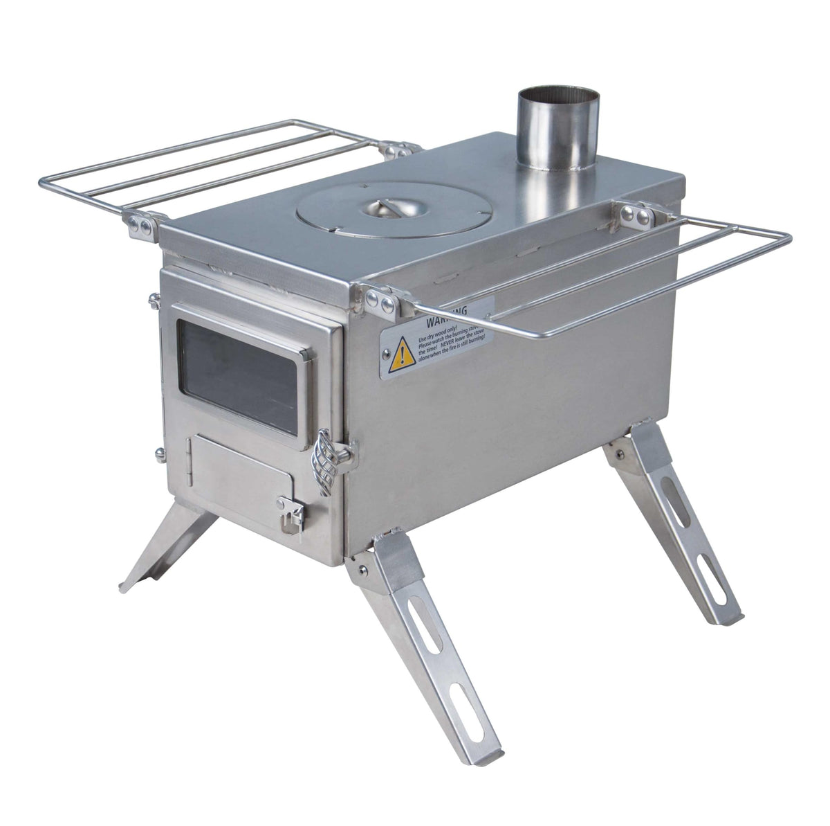 Winnerwell Nomad Medium Stove front view with glass door for ambience