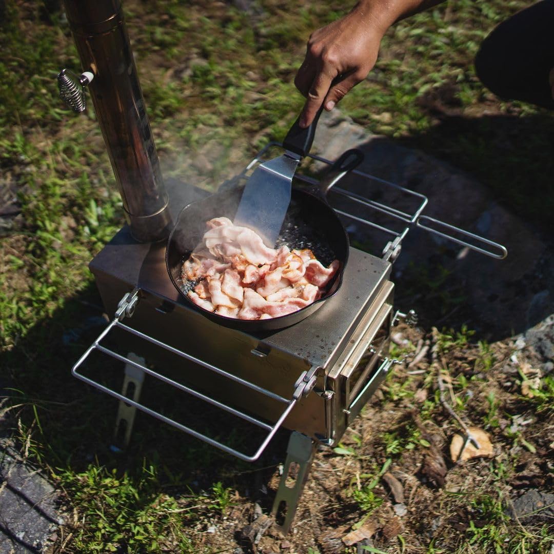 Winnerwell Nomad Medium Stove in use for warmth and simple meals