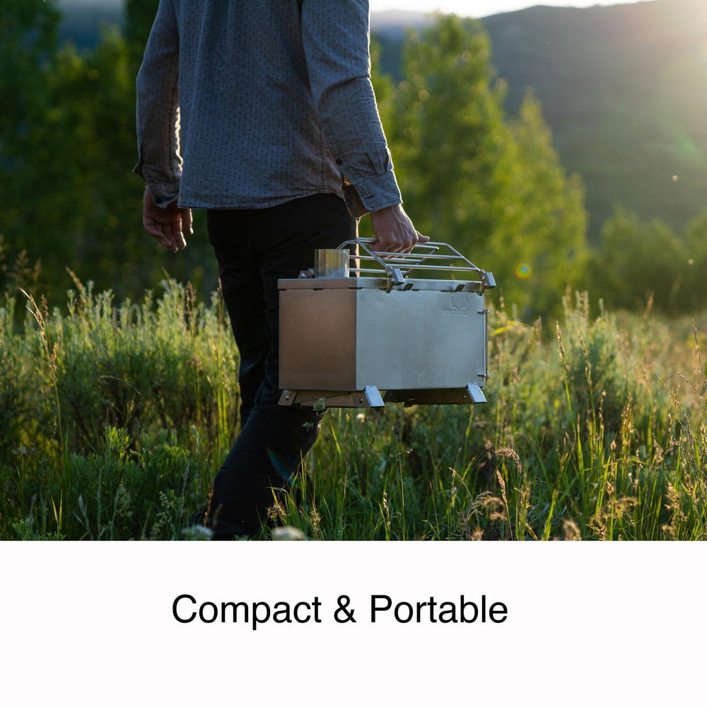 Winnerwell Nomad Medium Stove stainless construction in harsh outdoor conditions