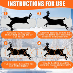 WinnerWhy 13 ft deer drag rope provides strong towing for hunting rounds