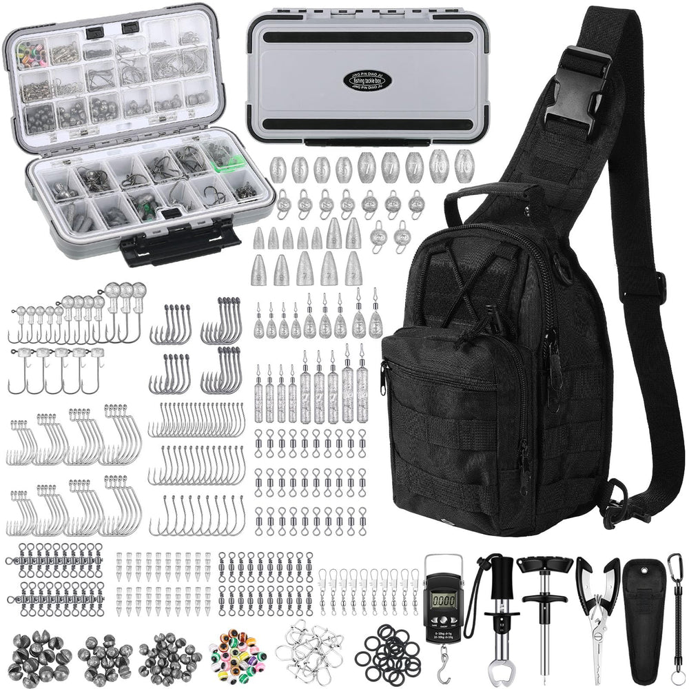 WinnerWhy 397pcs fishing accessories kit image shows a complete tackle setup for versatile fishing