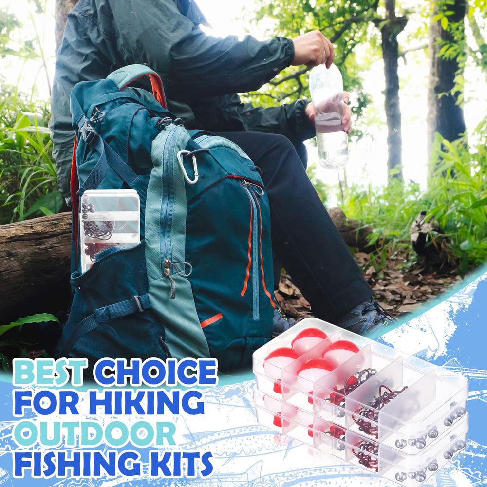 Contains 20 fishing sinkers and compact storage box