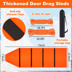 WinnerWhy deer drag sled features anti-slip strips to secure game during haul.