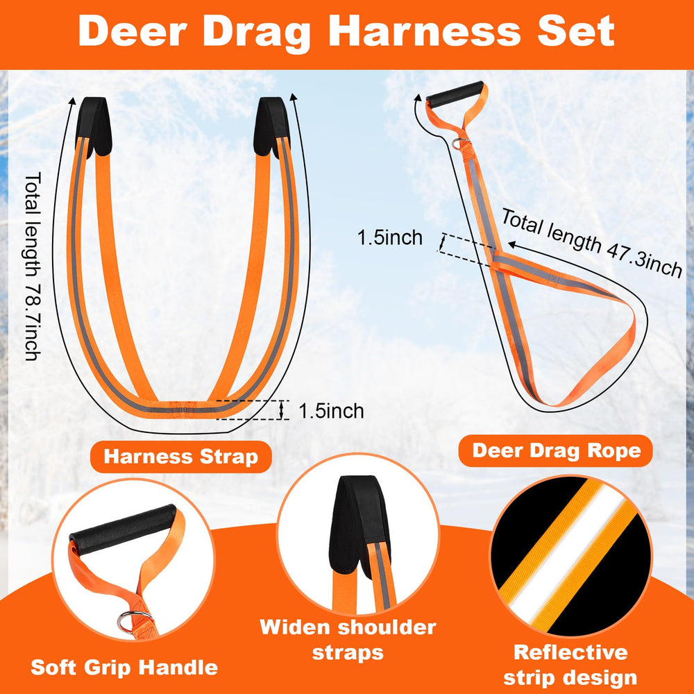 WinnerWhy deer drag strap orange with widened grip reduces hand fatigue.