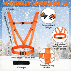 WinnerWhy dual-harness elk drag demonstrates adjustable fit for different body sizes.