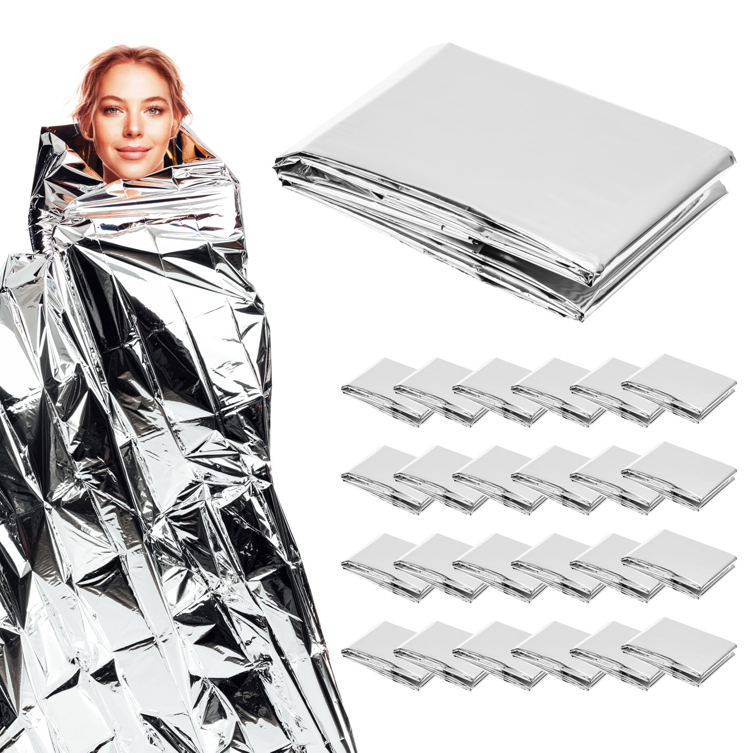 Winterlace emergency blanket folded for compact storage and quick access.