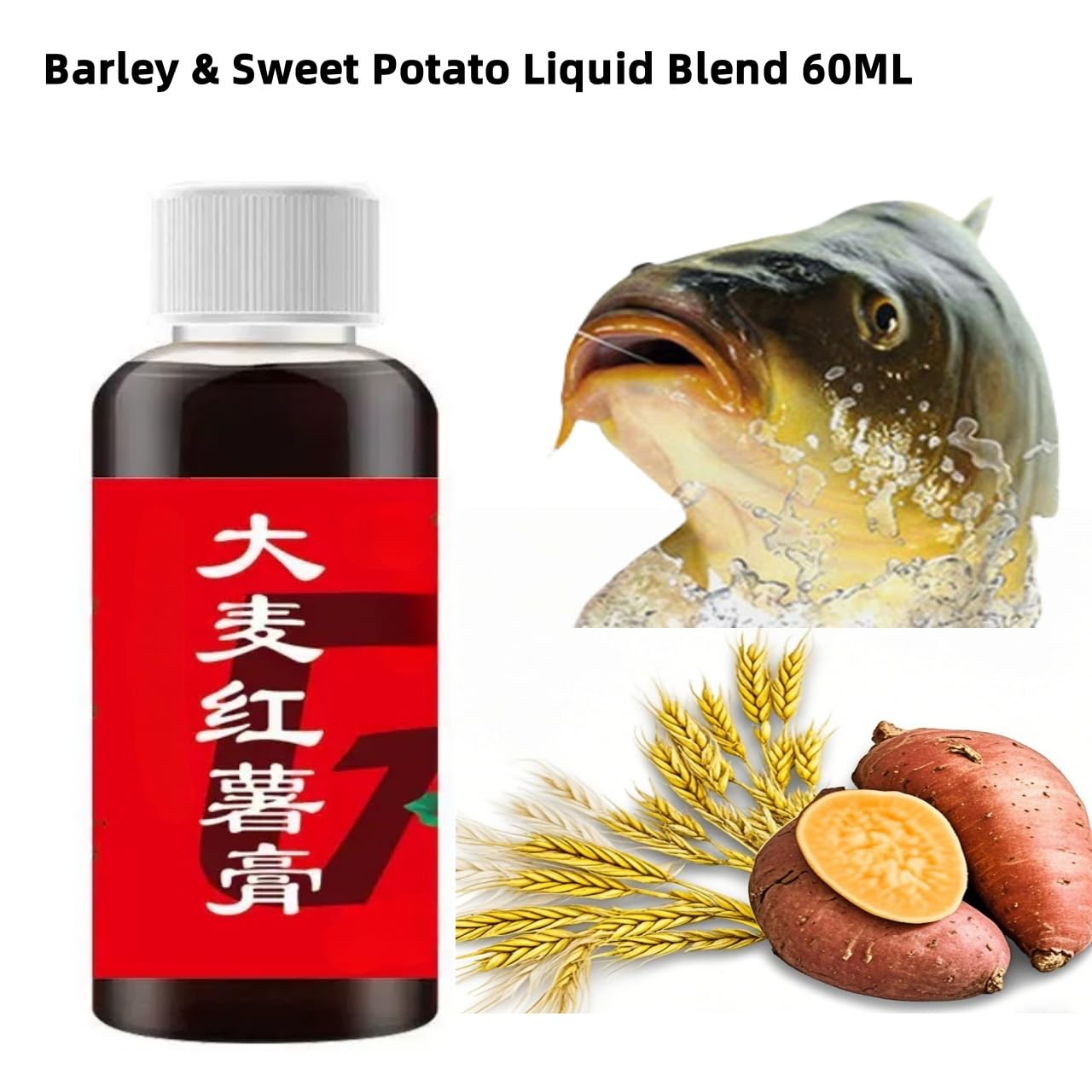 Barley and sweet potato ingredients illustration