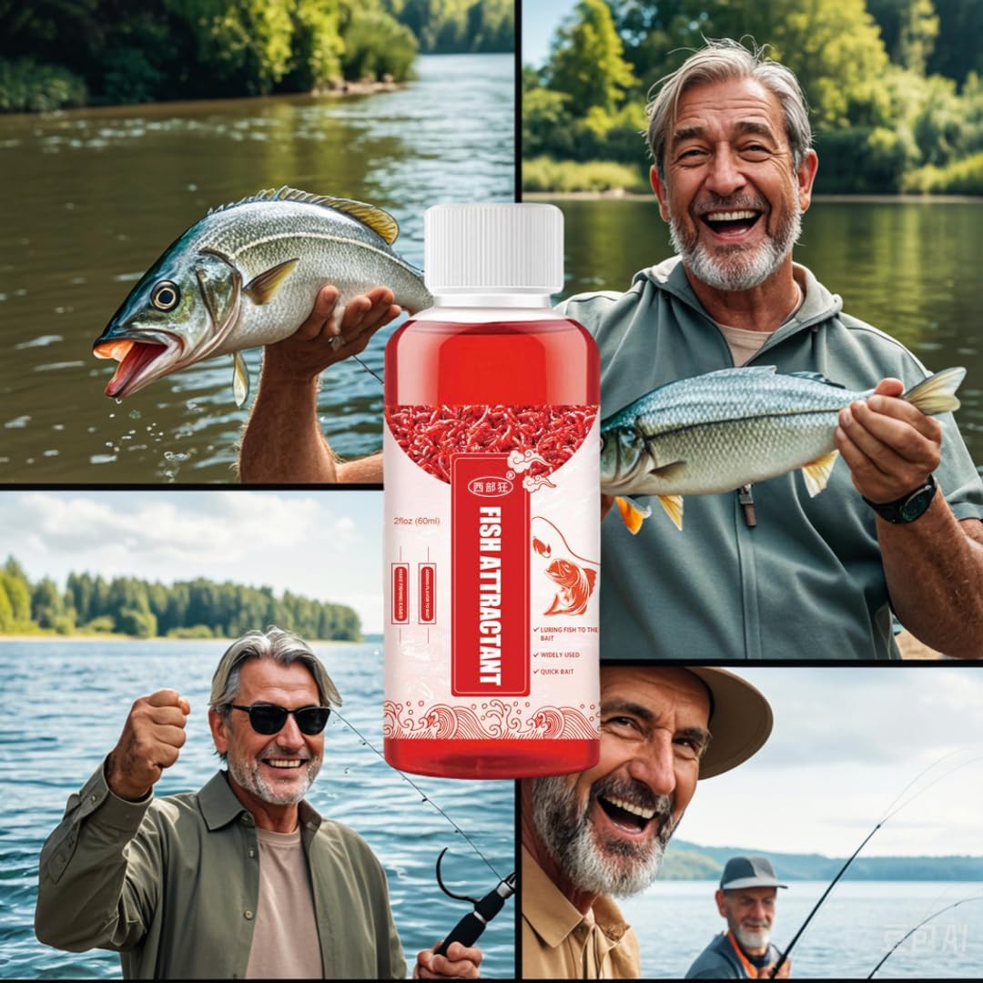 Two bottles of Red Worm Liquid attractant