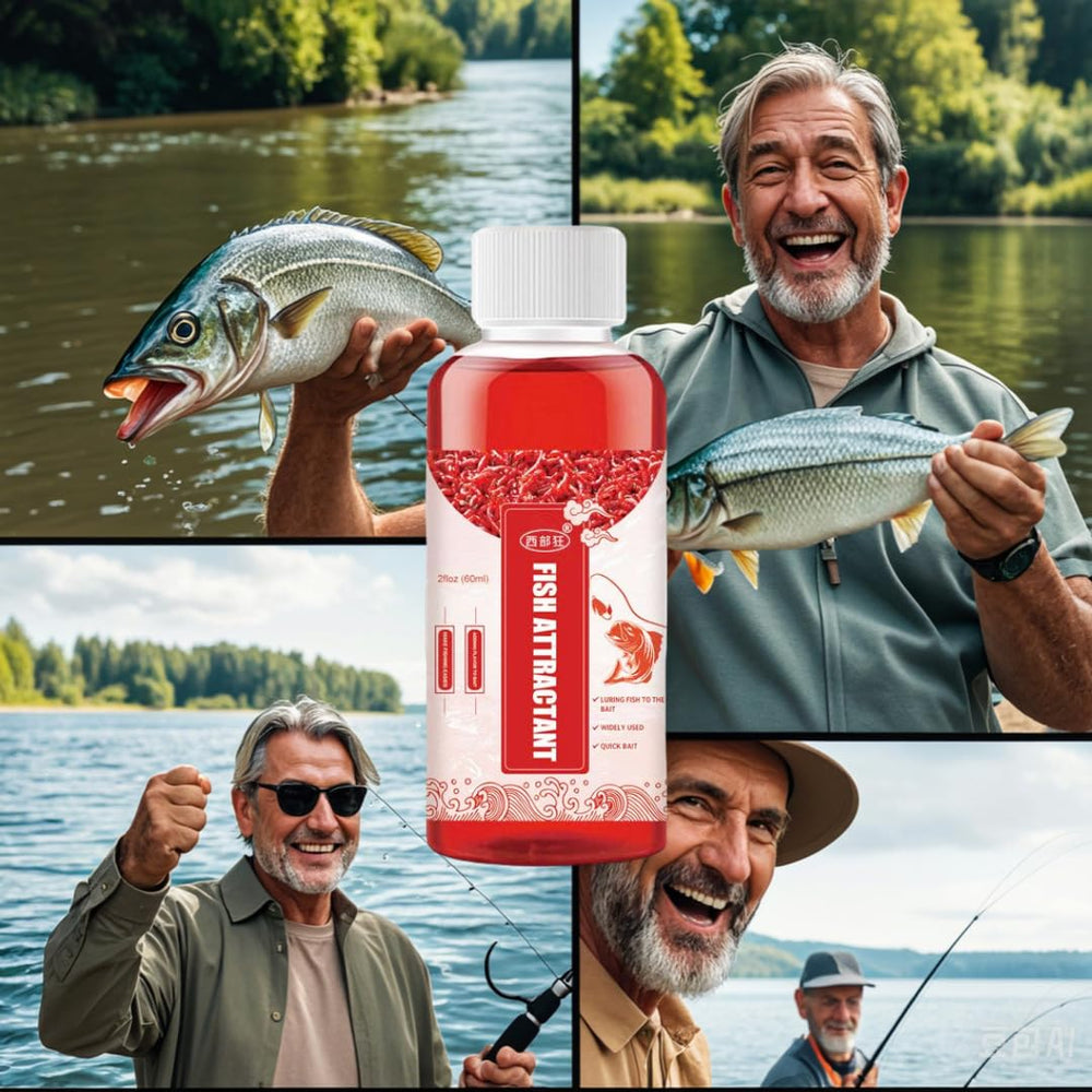 Two bottles of Red Worm Liquid attractant