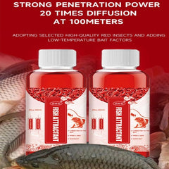 Angler applying attractant to fishing bait