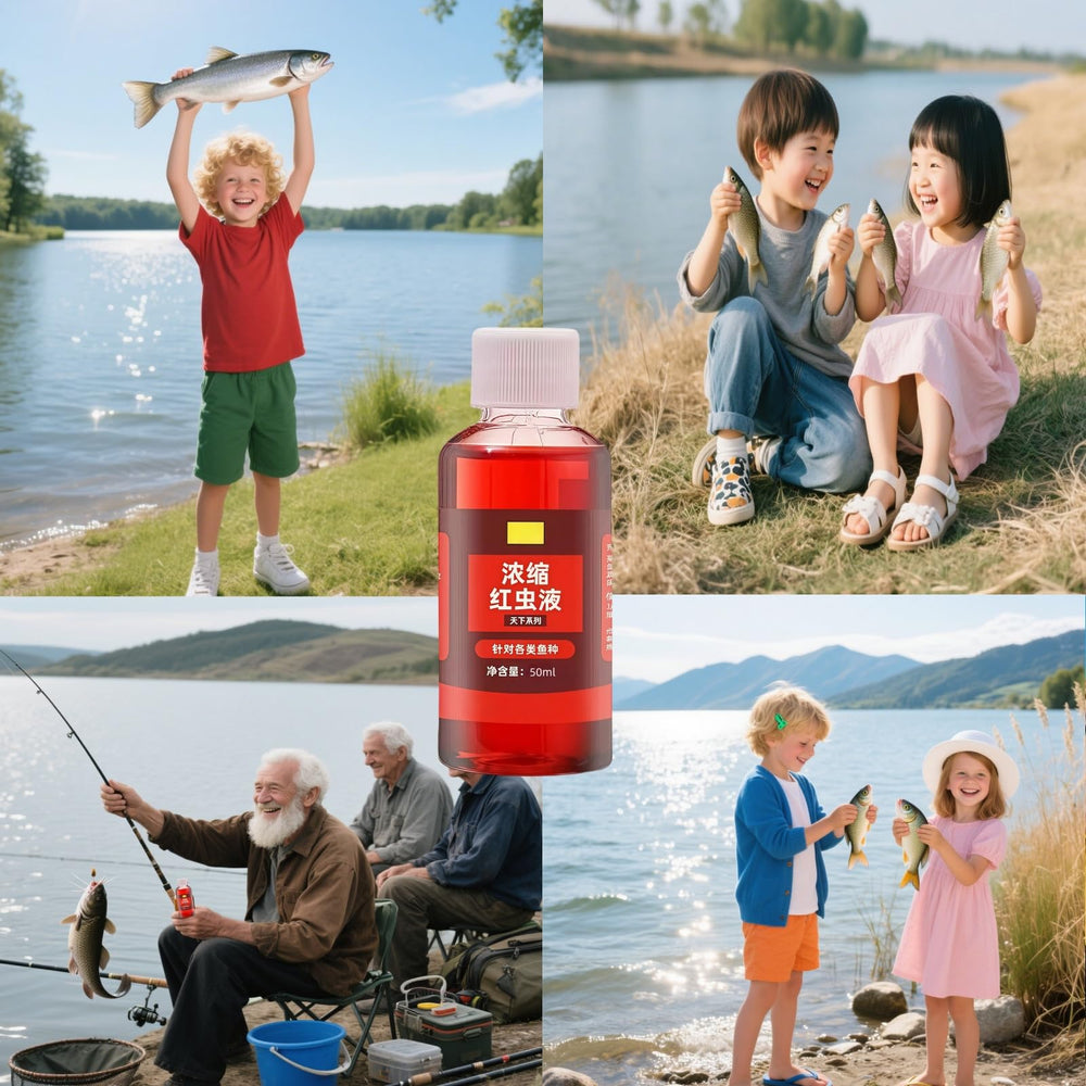 Outdoor fishing setup with bait attractant