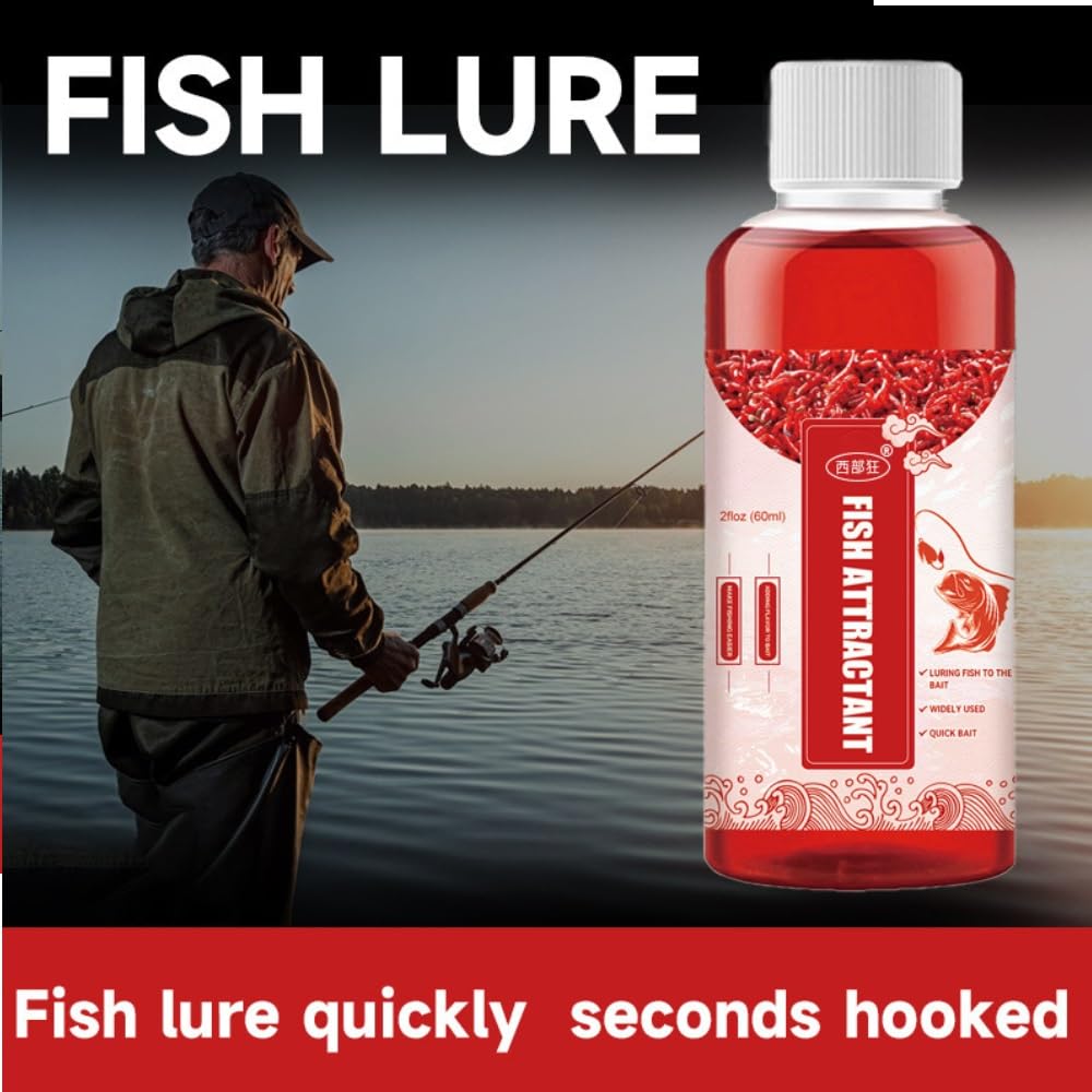Red worm bait fishing liquid packaging