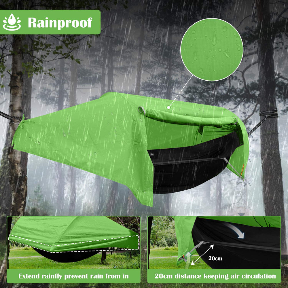 WintMing 3-in-1 camping hammock tent ready for easy outdoor setup