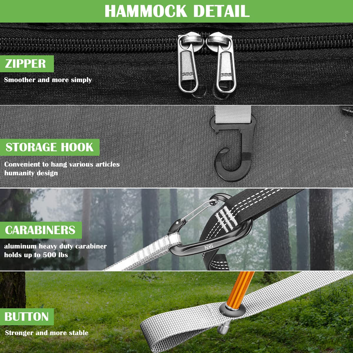 WintMing hammock rain fly cover shields from rain and sun while resting