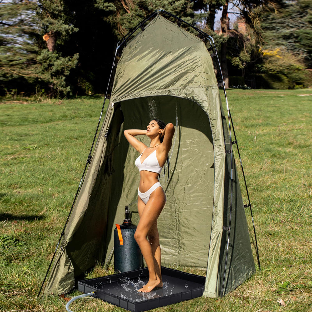Wintogo portable shower pan made of durable PVC, easy to clean and rugged for outdoor use