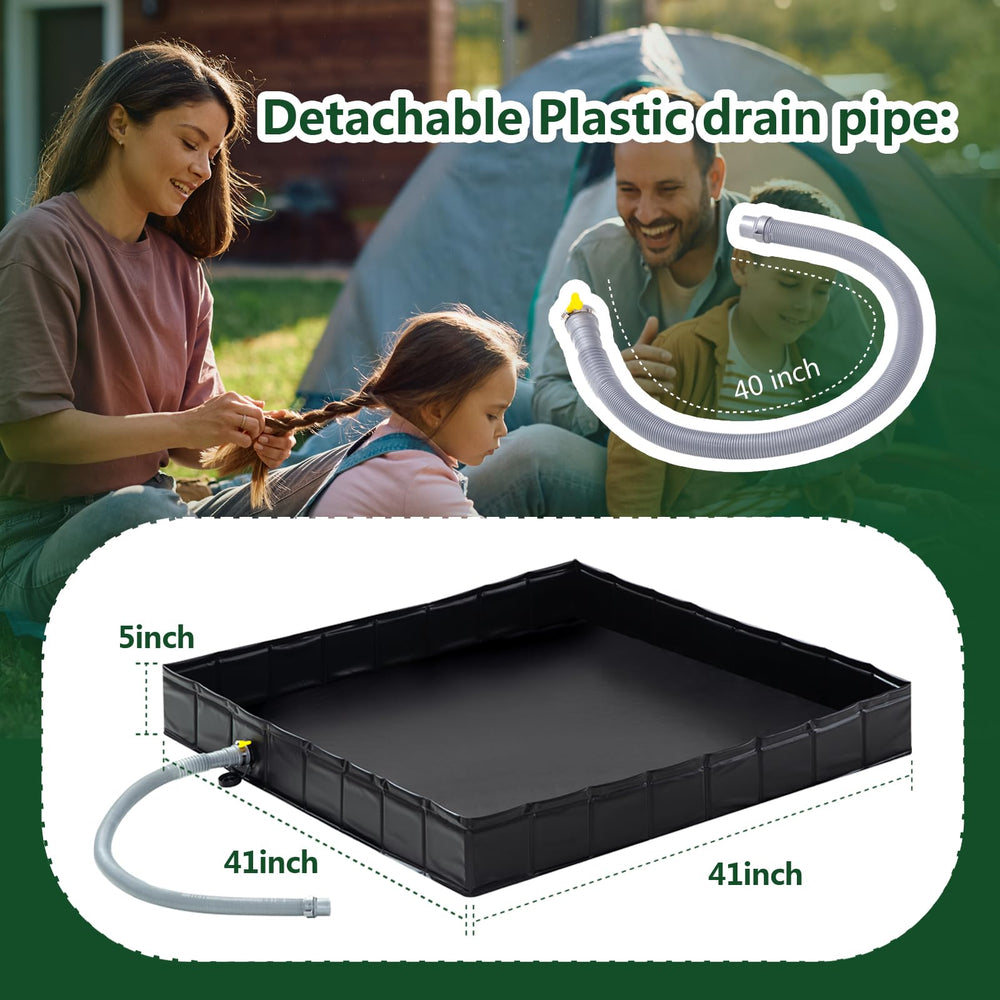 Wintogo shower pan with detachable drain pipe for versatile, leak-free drainage