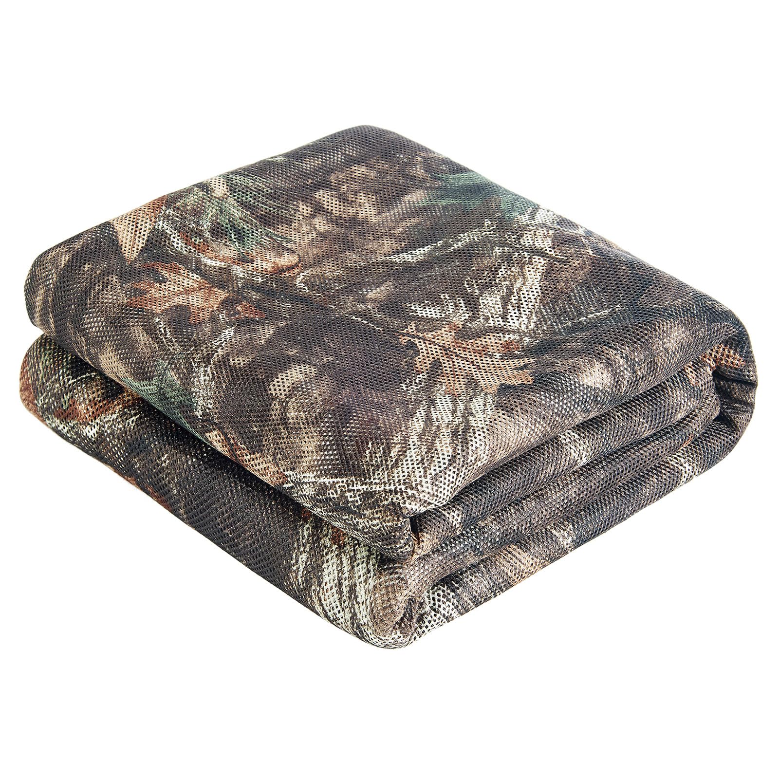 WINWAY 300D camo burlap netting closeup shows breathable weave for stealth concealment
