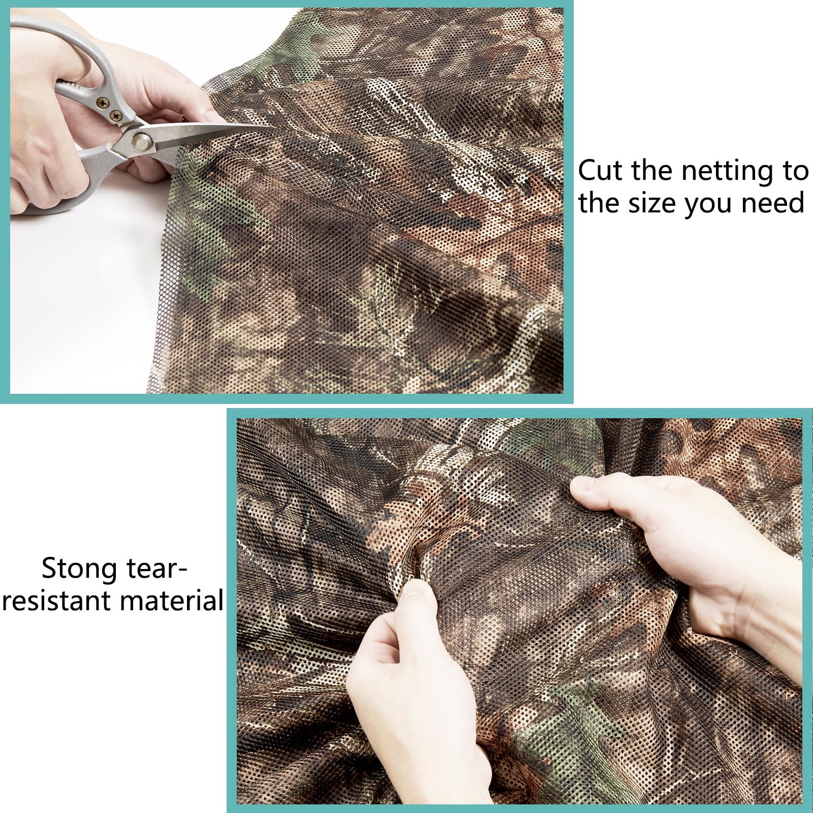 WINWAY camo burlap netting durable material withstands outdoor use and weather