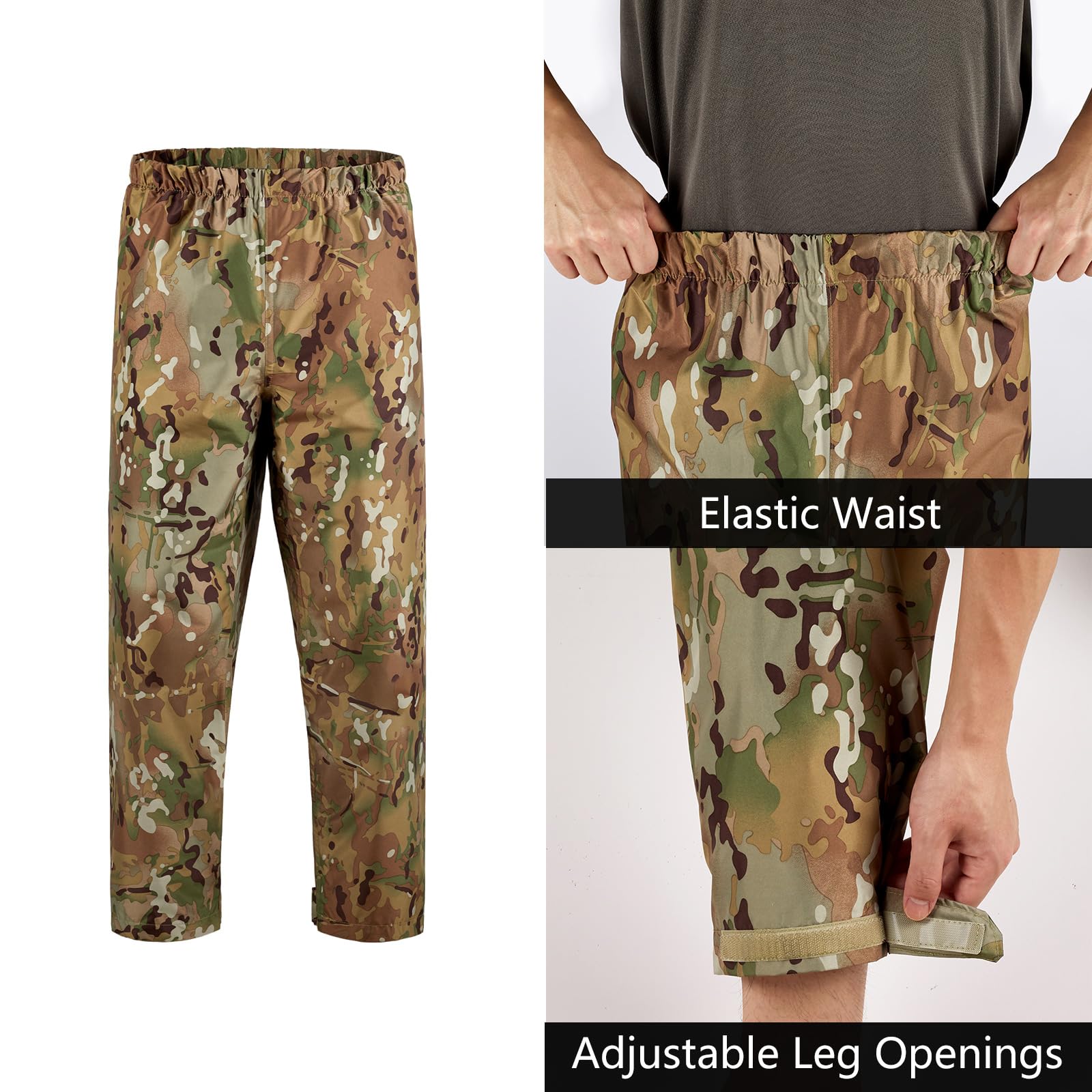 WINWAY adjustable hood and cuffs illustrate customizable fit for variable rain conditions.