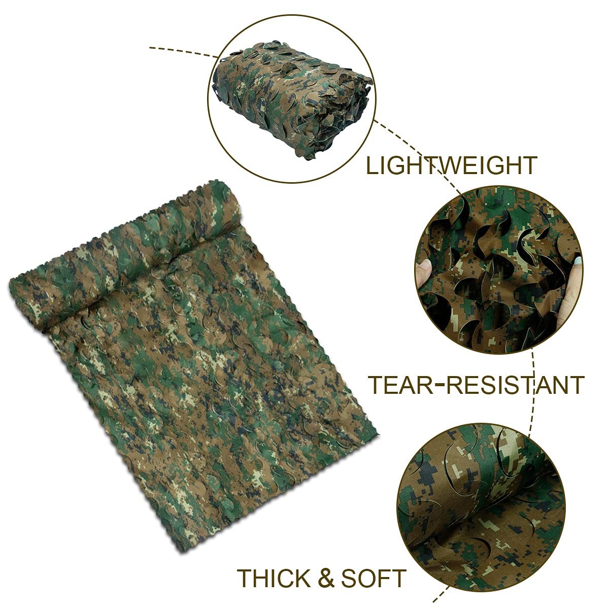 WINWAY camo netting colorfast sheet demonstrates fading resistance for long-term deployment