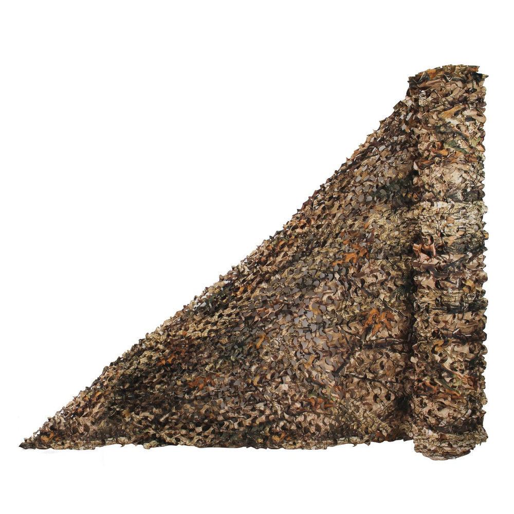 WINWAY camouflage netting bulk roll conceals gear in open terrain for hunting setups.