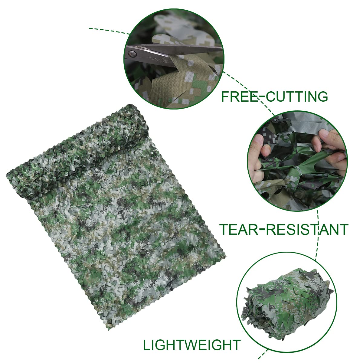 WINWAY camo netting colorfast fading-proof stays true under harsh weather.