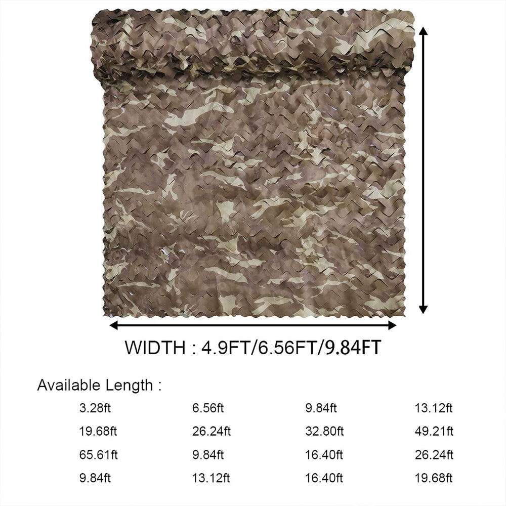 WINWAY camo netting cut to size panel illustrating easy sizing