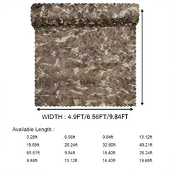 WINWAY camo netting cut to size panel illustrating easy sizing