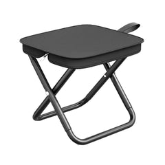 WINZNOF folding camping stool folded for easy transport and storage.