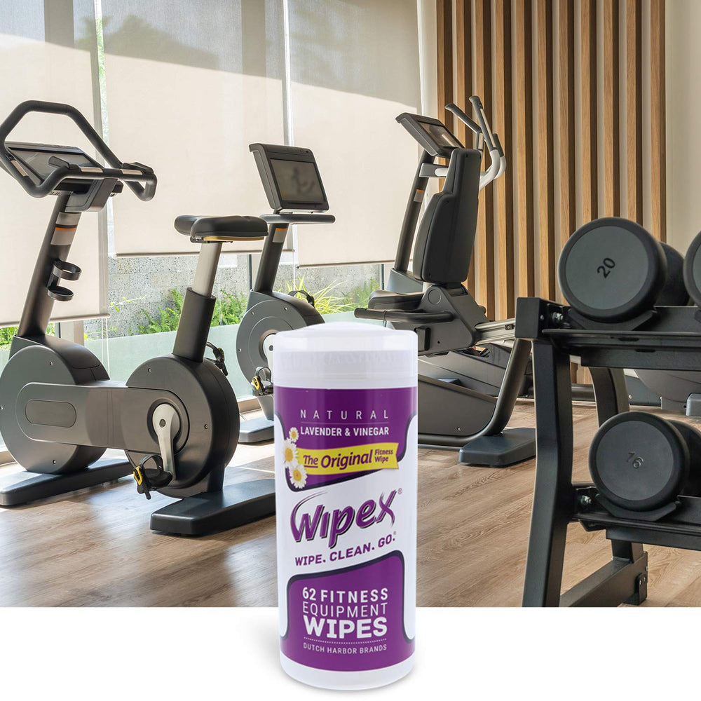 Canister front label of Wipex wipes showing 50 wipes per canister