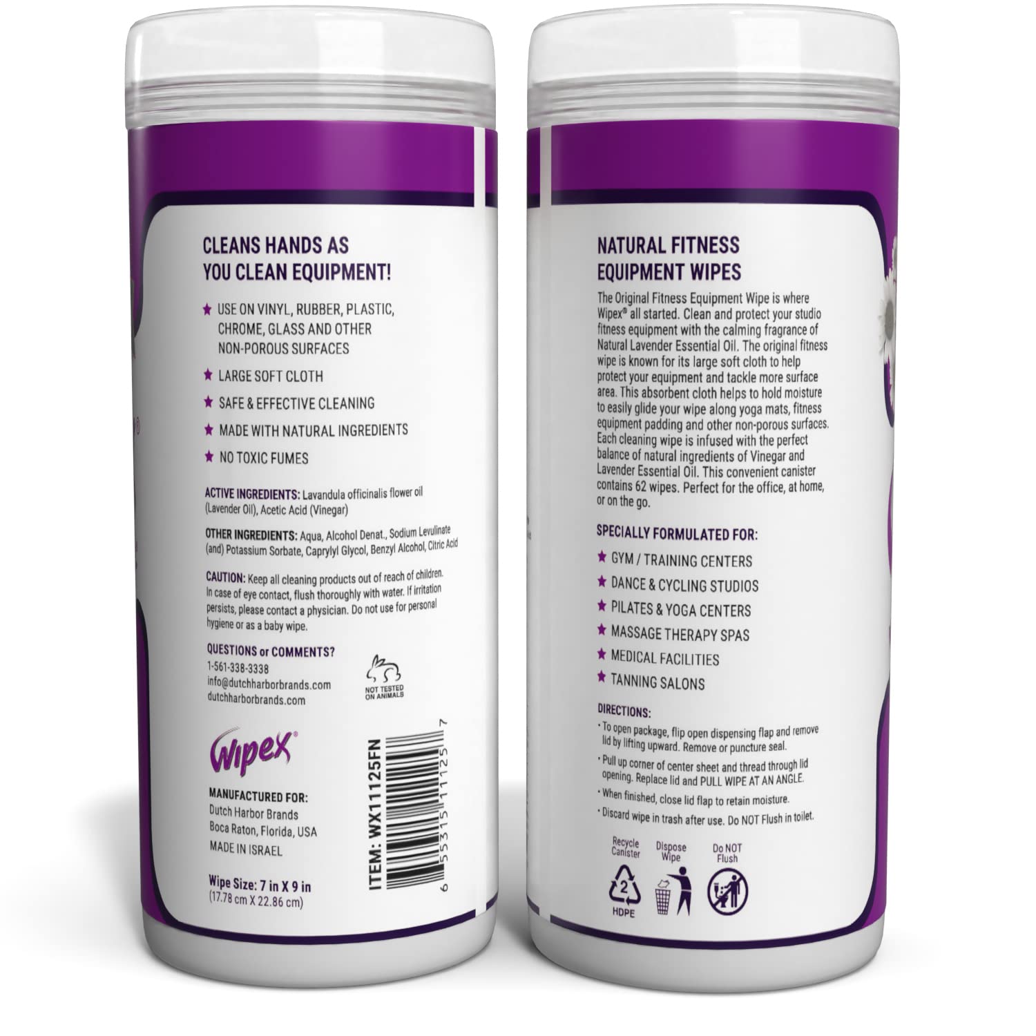 Mats cleaning action with Wipex wipes removing sweat and grime from gym surfaces