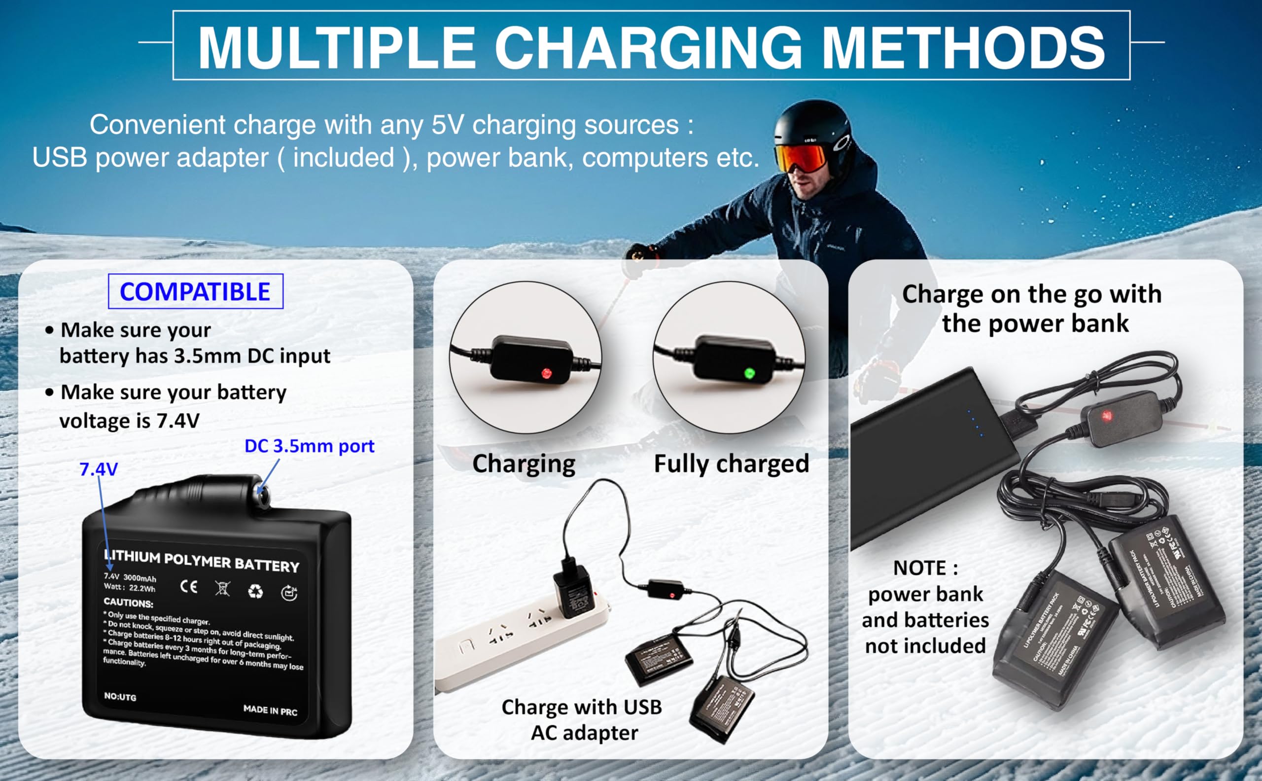 WirelessFinest built-in protections guard against overcharge and overheating