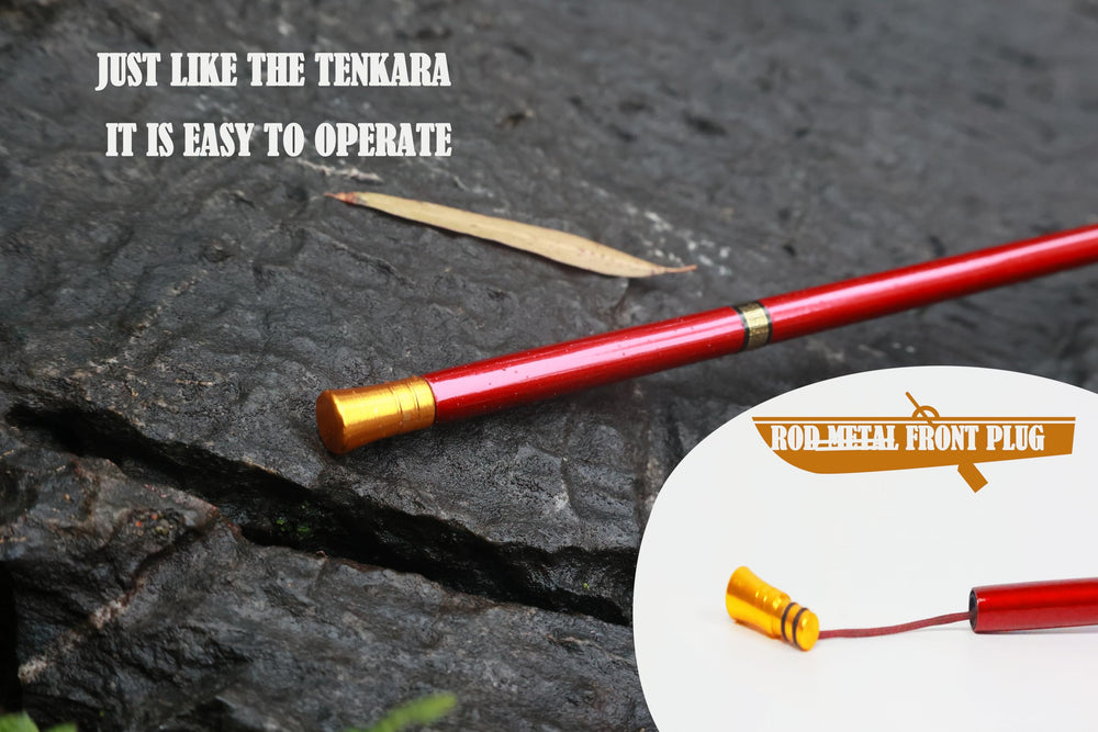 Wisbait tenkara rod in-pack backpack setup for easy carry on hikes.