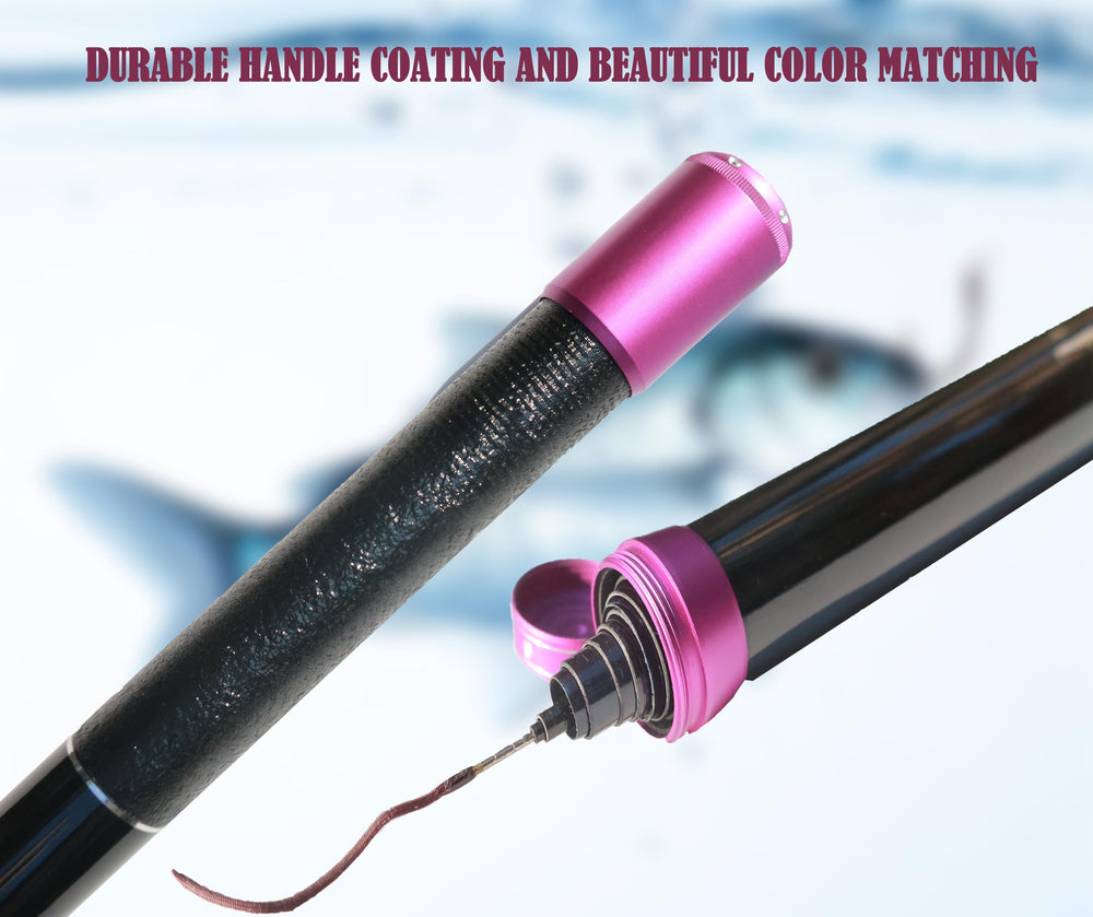 wisbait ultralight carbon fiber pole delivers precise control during delicate panfish encounters.