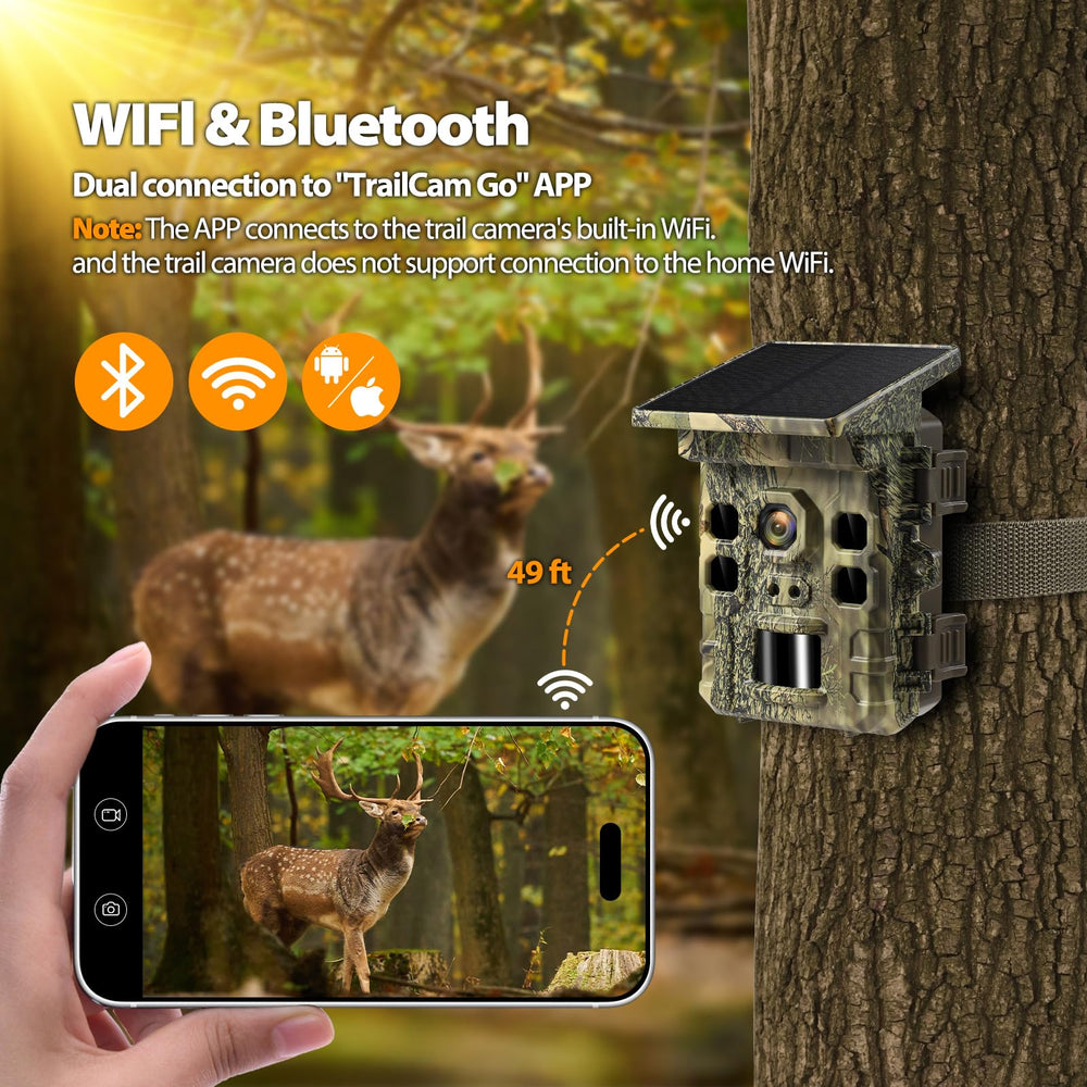 WISCOUTING trail camera night vision captures wildlife clearly in low light.