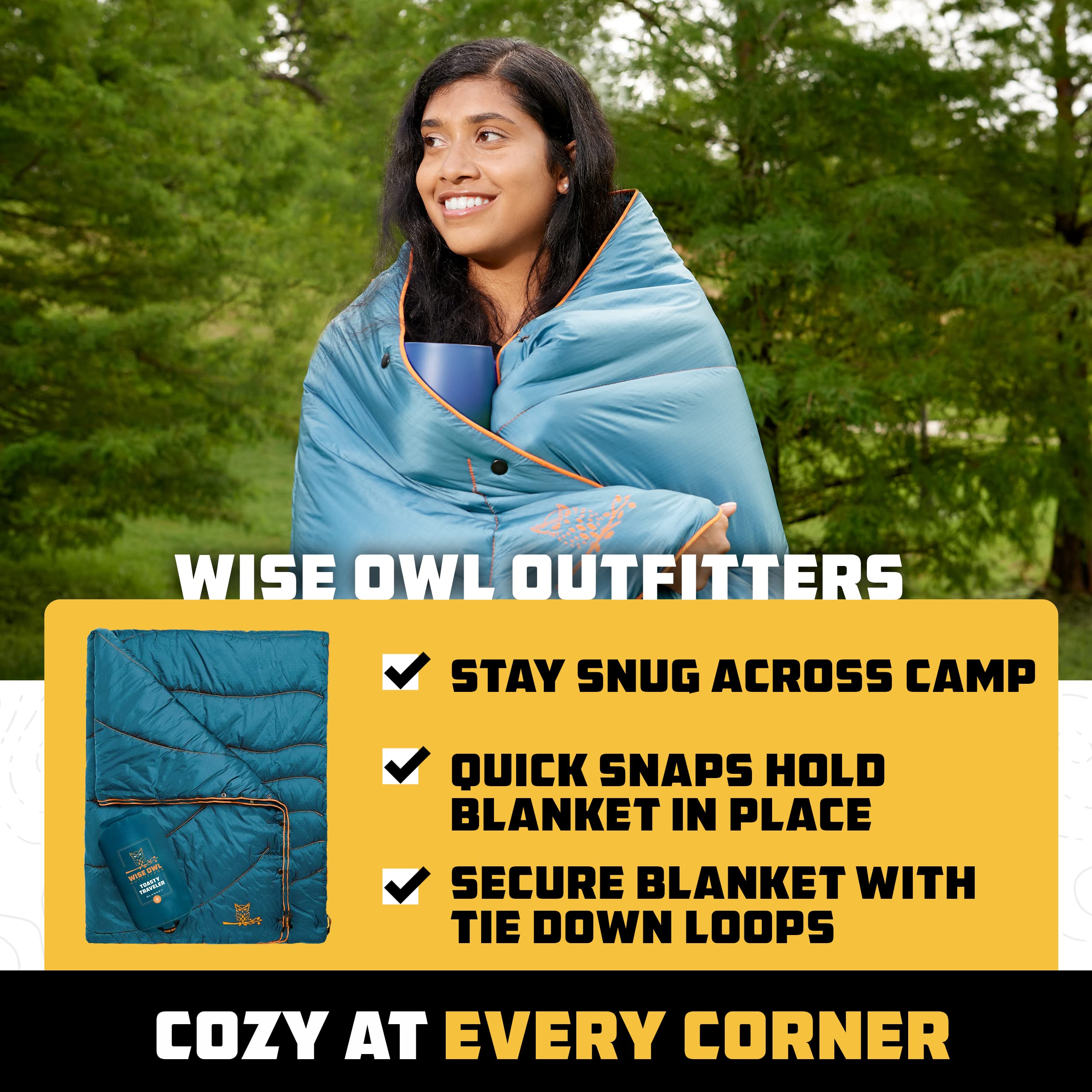 Wise Owl Outfitters picnic spread setup for outdoor meals.