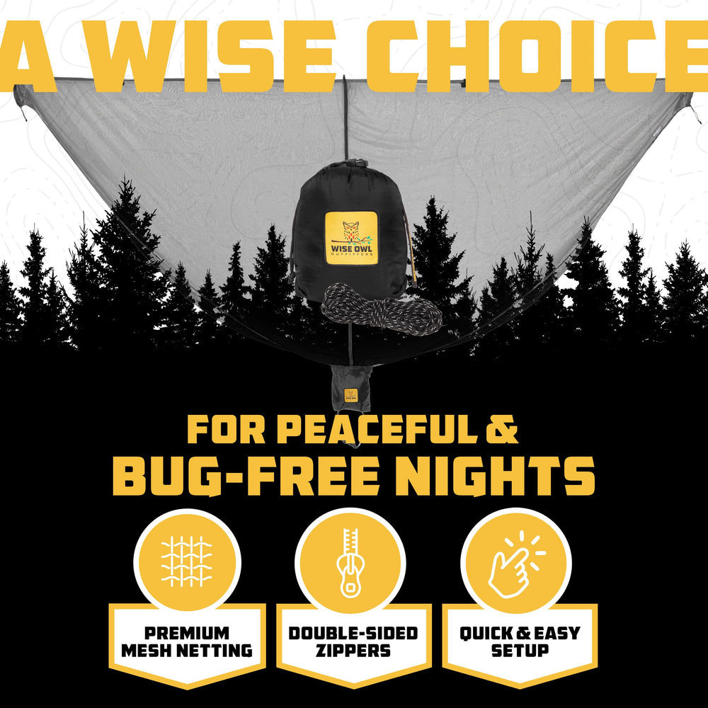Wise Owl Outfitters hammock bug net in use demonstrates airflow while keeping bugs out