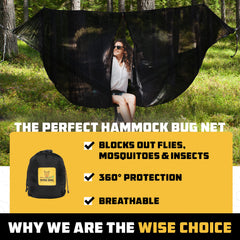 Wise Owl Outfitters hammock bug net stars visible through mesh during clear nights