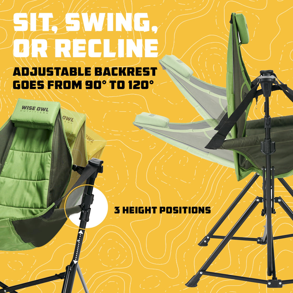 Wise Owl Hammock Chair by the backyard fire for cozy lounging
