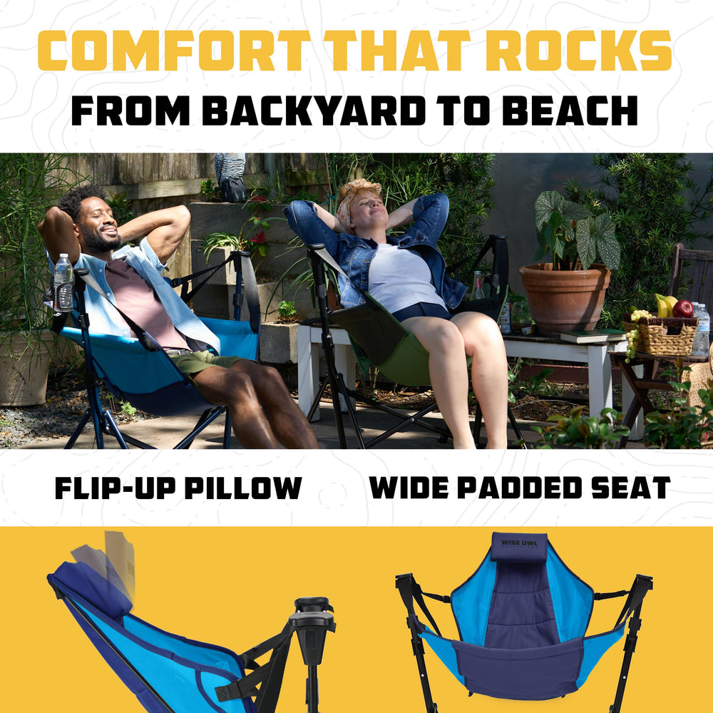 Wise Owl Outfitters Hammock Chair ergonomic seat for extended comfort outdoors
