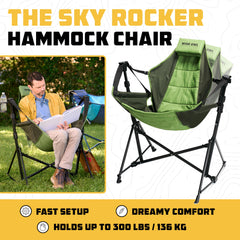 Wise Owl Hammock Chair in use at campsite for relaxed comfort