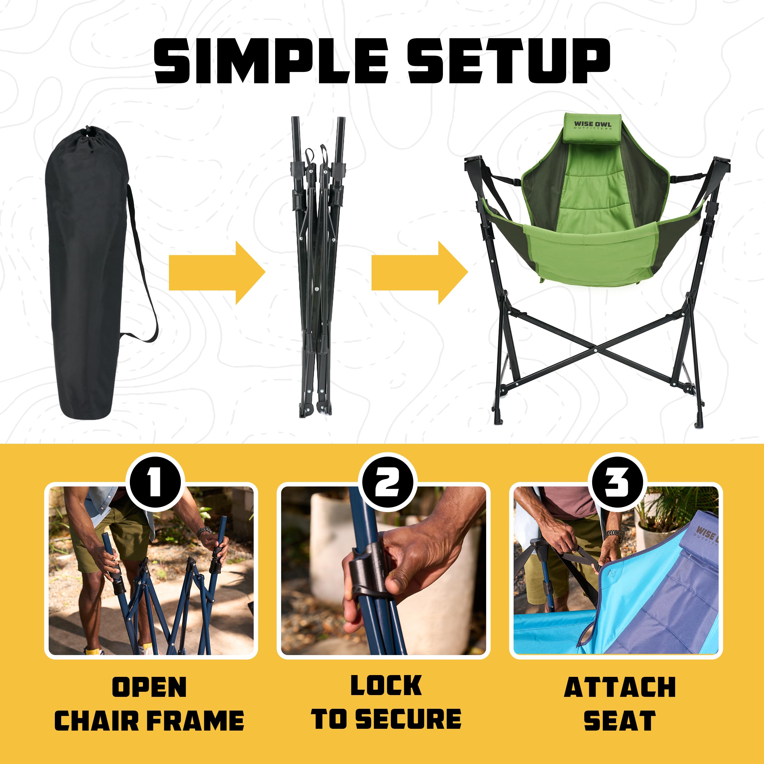 Wise Owl Hammock Chair weather-ready frame for outdoor use