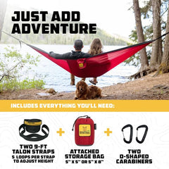 Wise Owl Outfitters hammock packed demonstrates ultralight carry at 16 oz