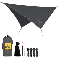Wise Owl Outfitters hammock rain fly provides waterproof protection for hammock camping