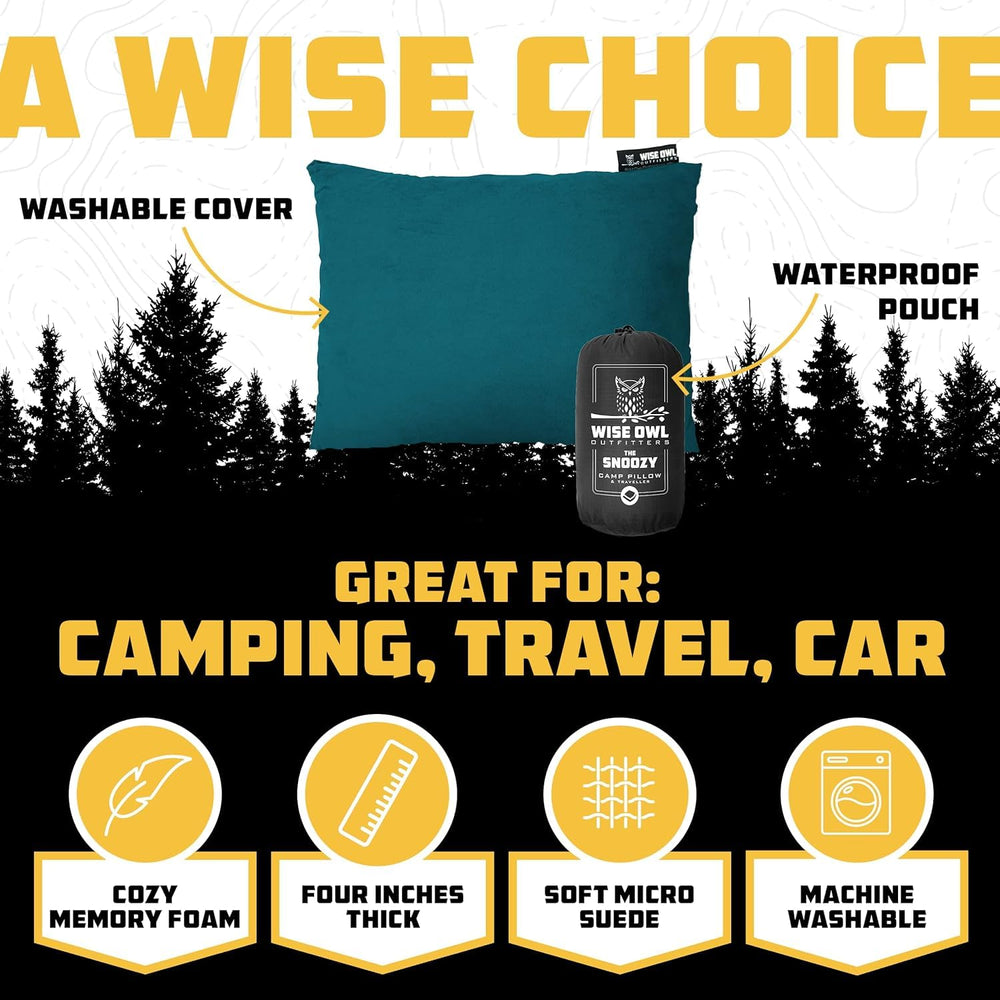 Wise Owl Outfitters memory foam closeup highlighting neck support for travel.