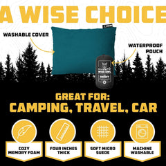 Wise Owl Outfitters memory foam closeup highlighting neck support for travel.