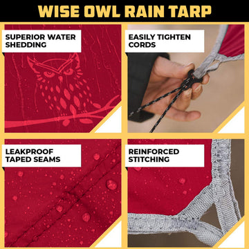 Wise Owl Outfitters six-line setup demonstrated for fast shelter anchoring.